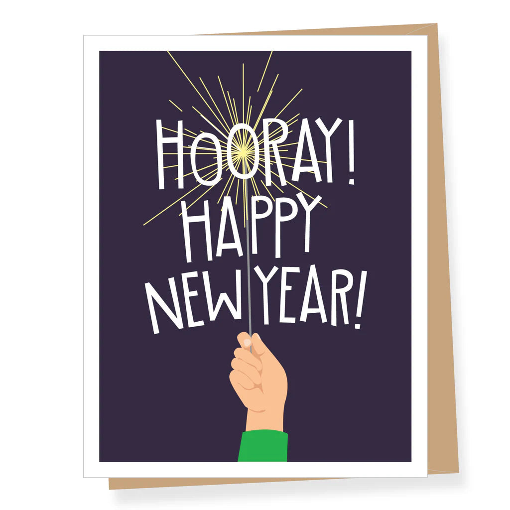 Hooray! Sparkler New Year's Card