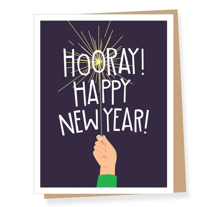 Hooray! Sparkler New Year's Card