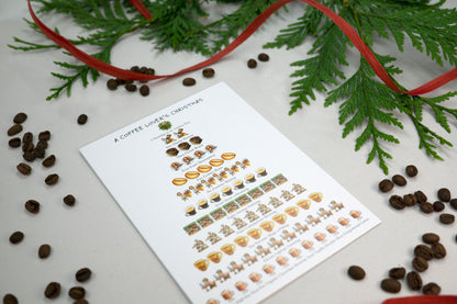 Coffee Lover's Christmas 12-Days Holiday Card