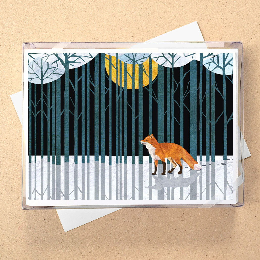 Enchanted Forest Fox Holiday Card