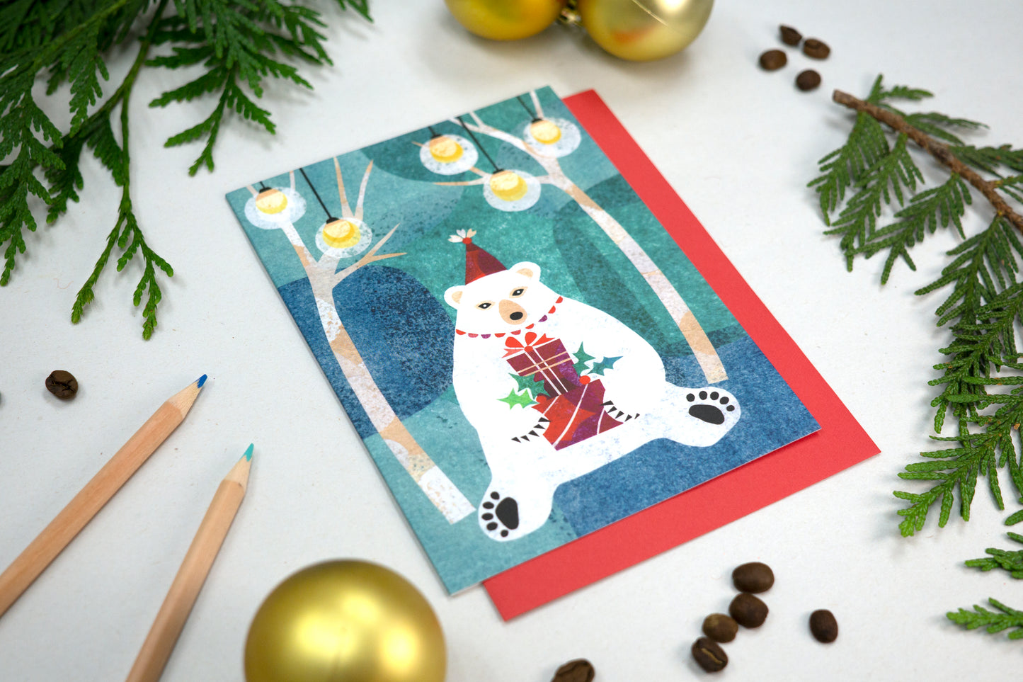 Polar Bear Presents Holiday Card