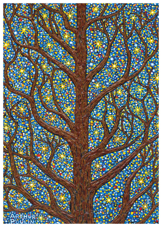 Starry Tree Foil Holiday Cards