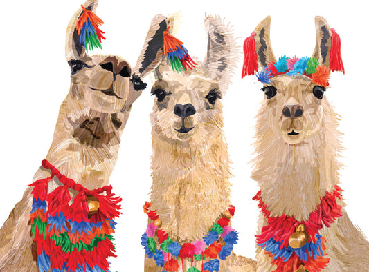 Llama Trio Holiday Cards