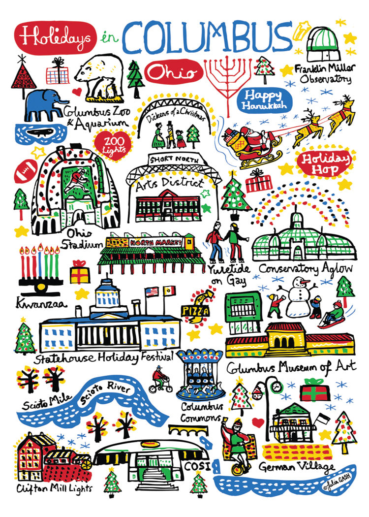 Holidays in Columbus Holiday Cards