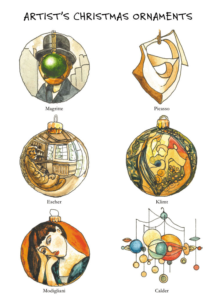 Artist's Ornaments Holiday Cards