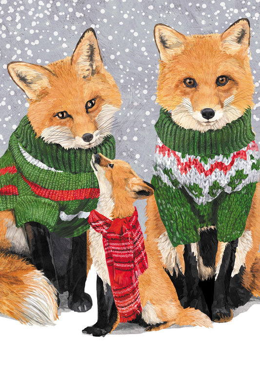 Fox Family Holiday Cards