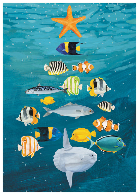 Fishmas Tree Holiday Cards
