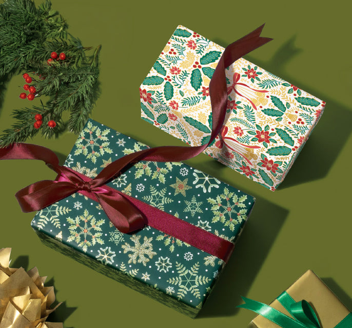 Festive Folk Jumbo Gift Wrap Paper, 2 Rolls