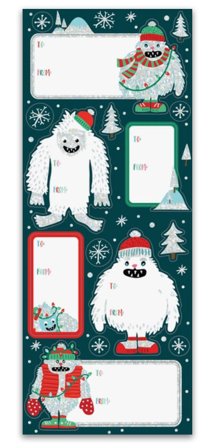 Winter Yeti Gift Labels