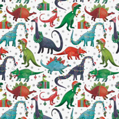 Decked Out Dinosaur Holiday Wrap, 2 Rolls
