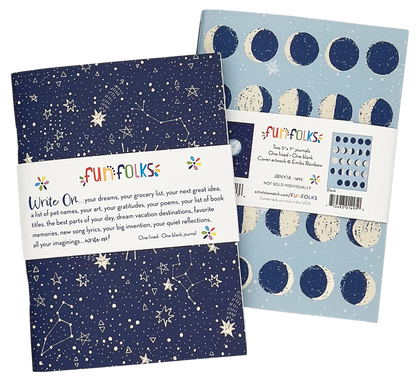 Moon Phases and Constellations 2 Pack Journal Set