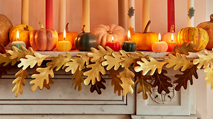 Gold Oak Leaves Garland