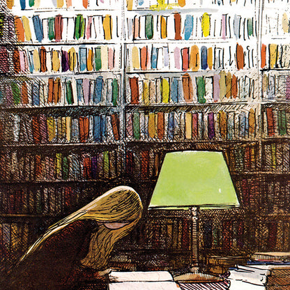 Late Night at the Library New Yorker Cover Card