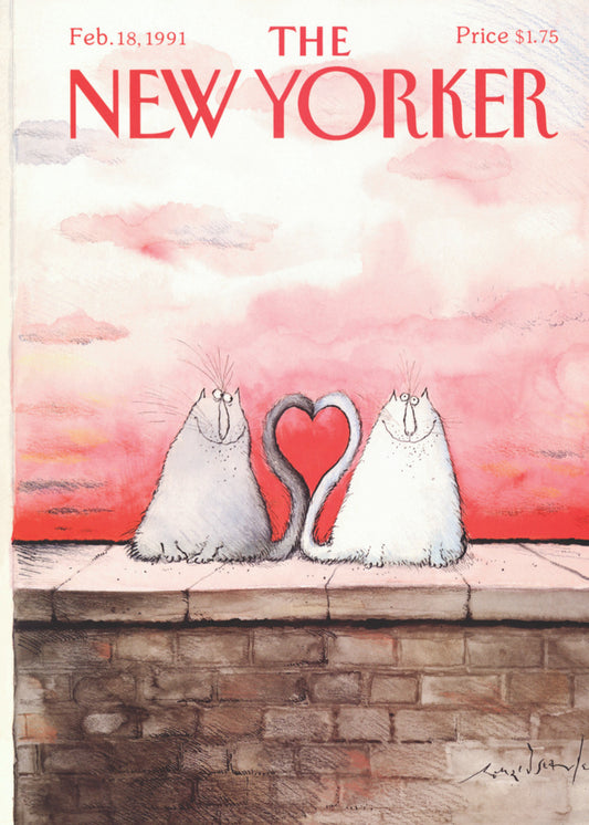 Cat Tail Love New Yorker Valentine's Day Card