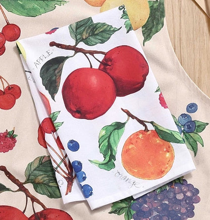Field Guide to Fruits Tea Towel