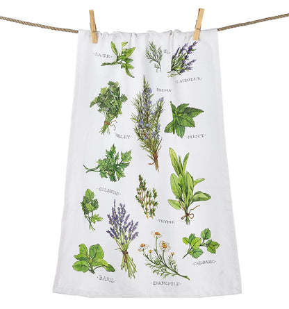 Field Guide to Herbs Tea Towel
