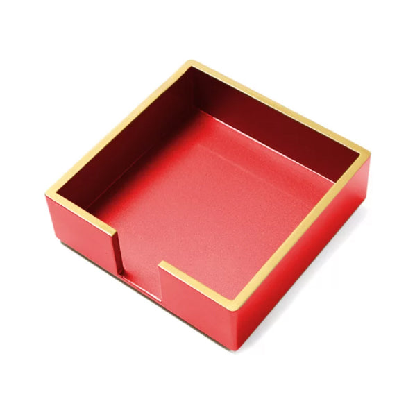 Red Wooden Beverage Caddy
