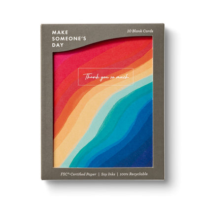 Make Someone's Day: Rivers of Rainbow Thank You Note Cards