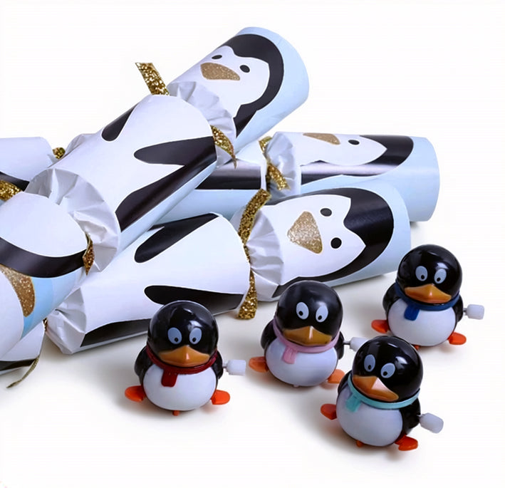 Racing Penguins Christmas Crackers