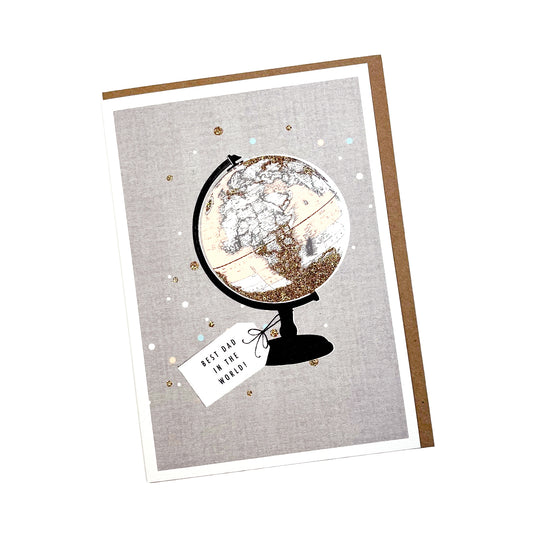 Best Dad Globe Card