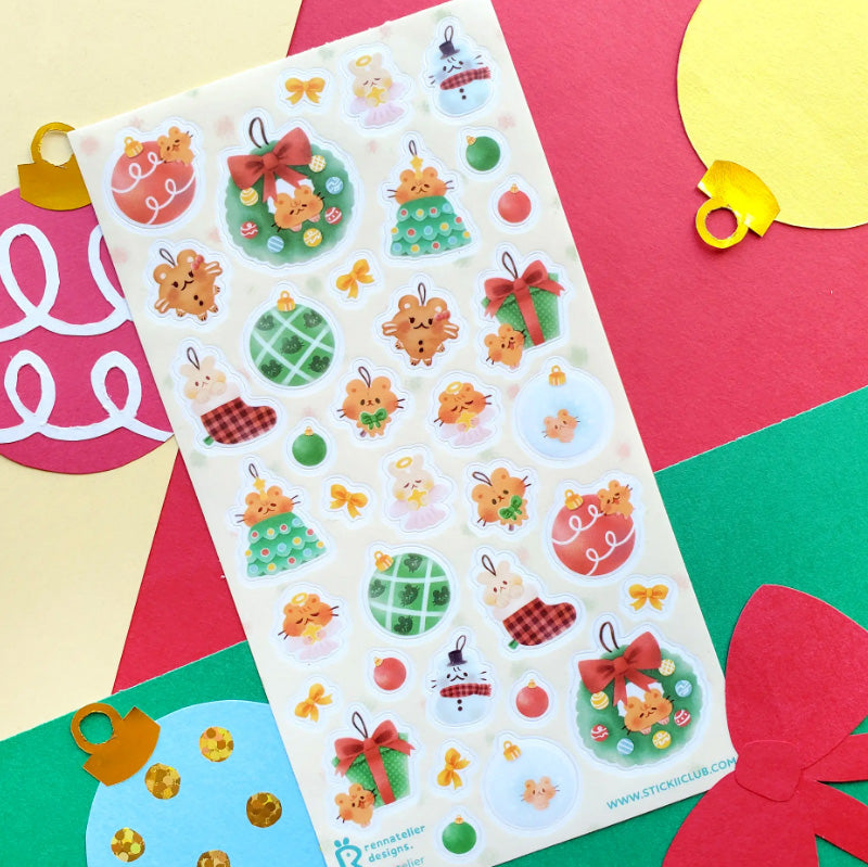 Cutie Tree Ornaments Stickers, 2 Packs