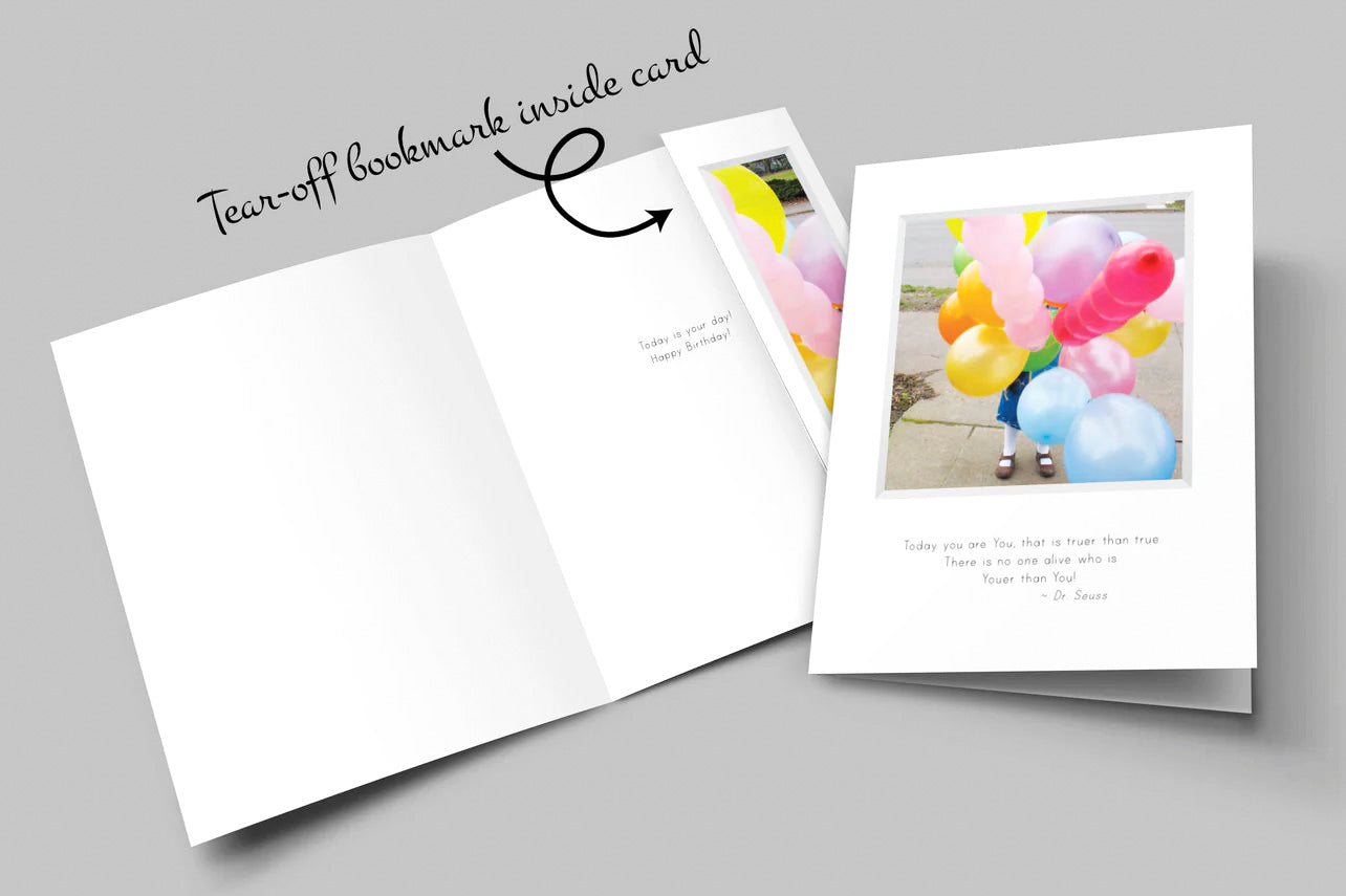 Geraniums Birthday Card & Bookmark