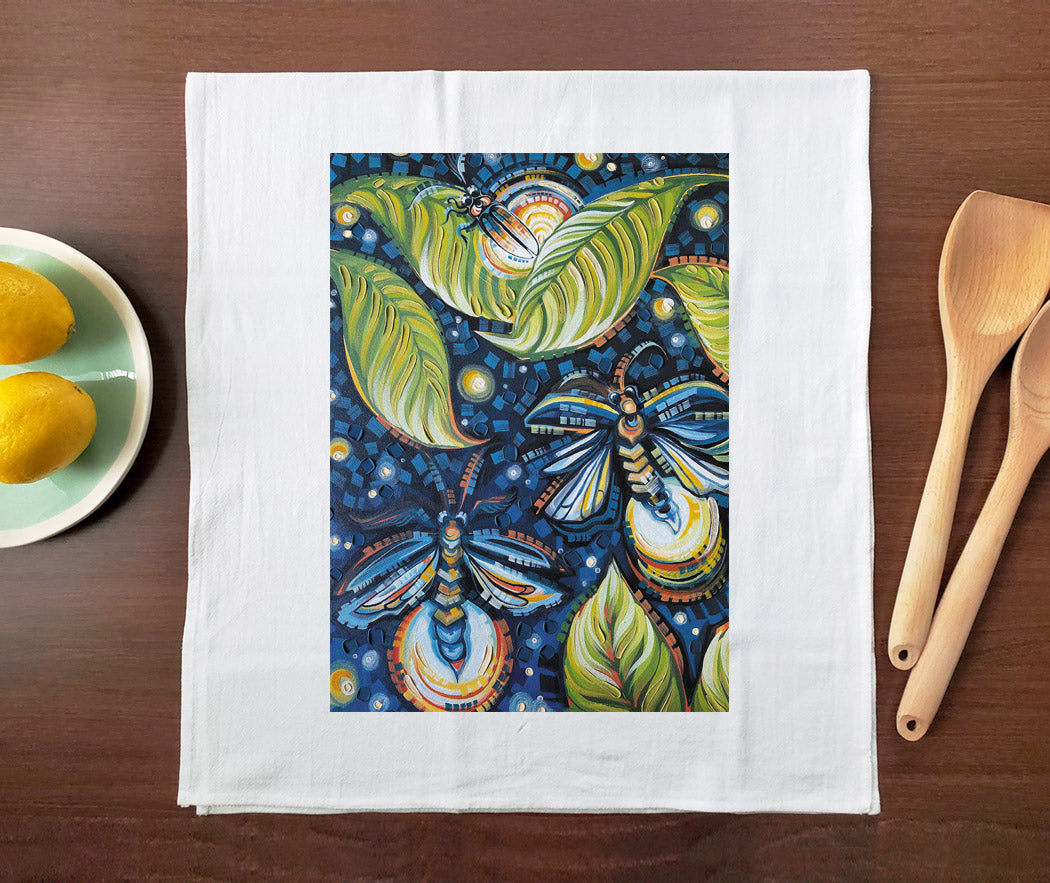 Fireflies Tea Towel
