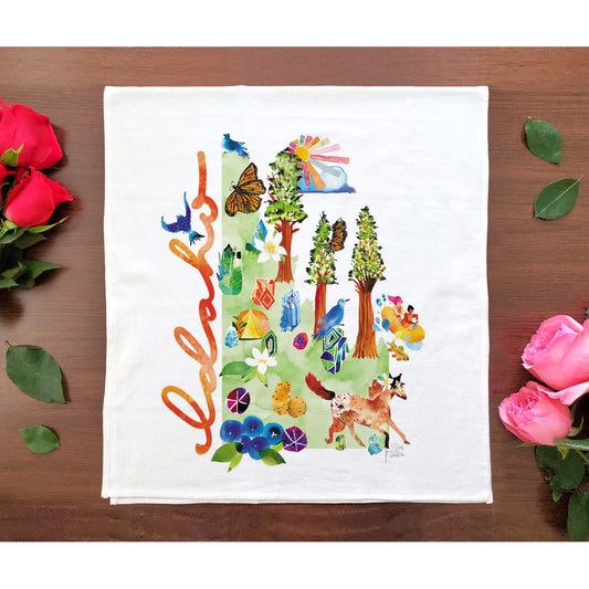 Watercolor USA: Idaho Towel