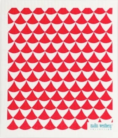 Geometric Red Circus Swedish Dishcloth