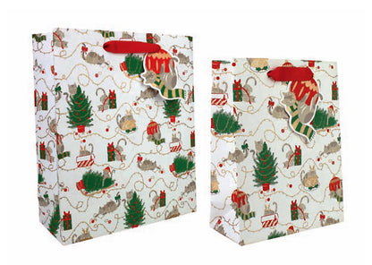 Cat Christmas Bags, Set of 2 Sizes