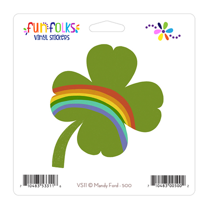 Rainbow Shamrock Vinyl Sticker
