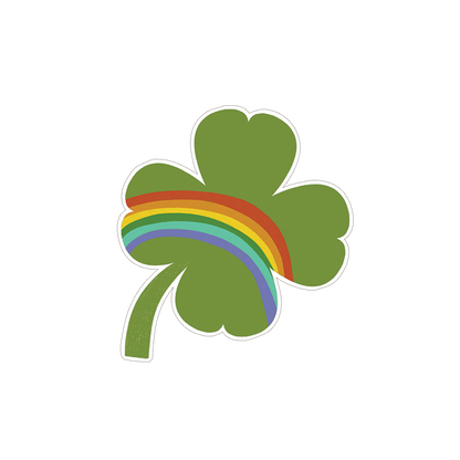 Rainbow Shamrock Vinyl Sticker
