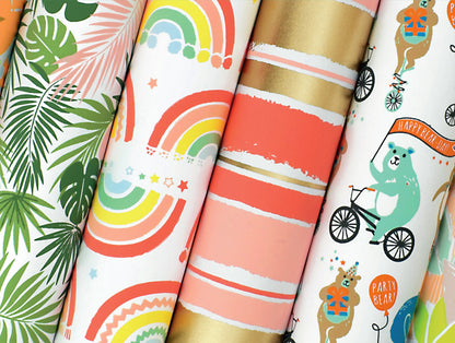 Palms and Monsteras Gift Wrap, 2 Rolls/4 Sheets