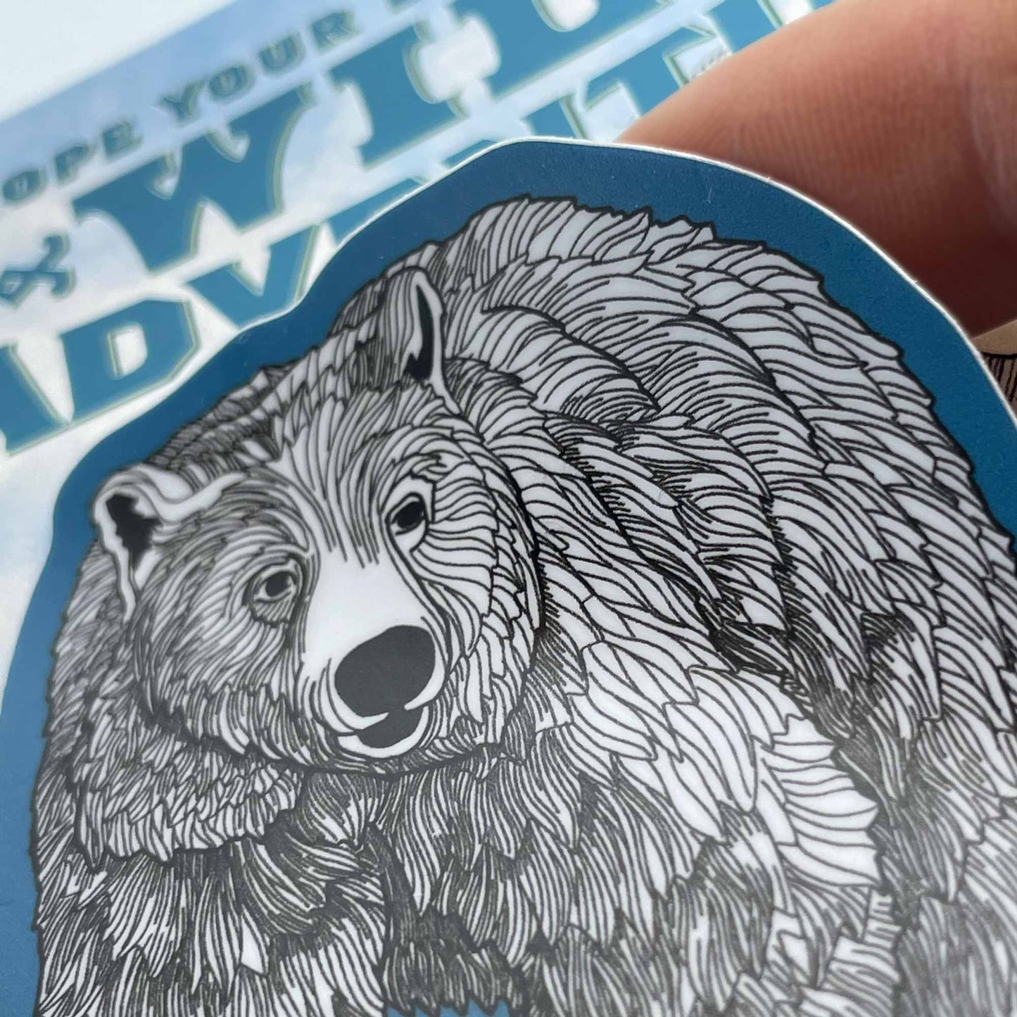 Wild Bear Birthday Sticker Card