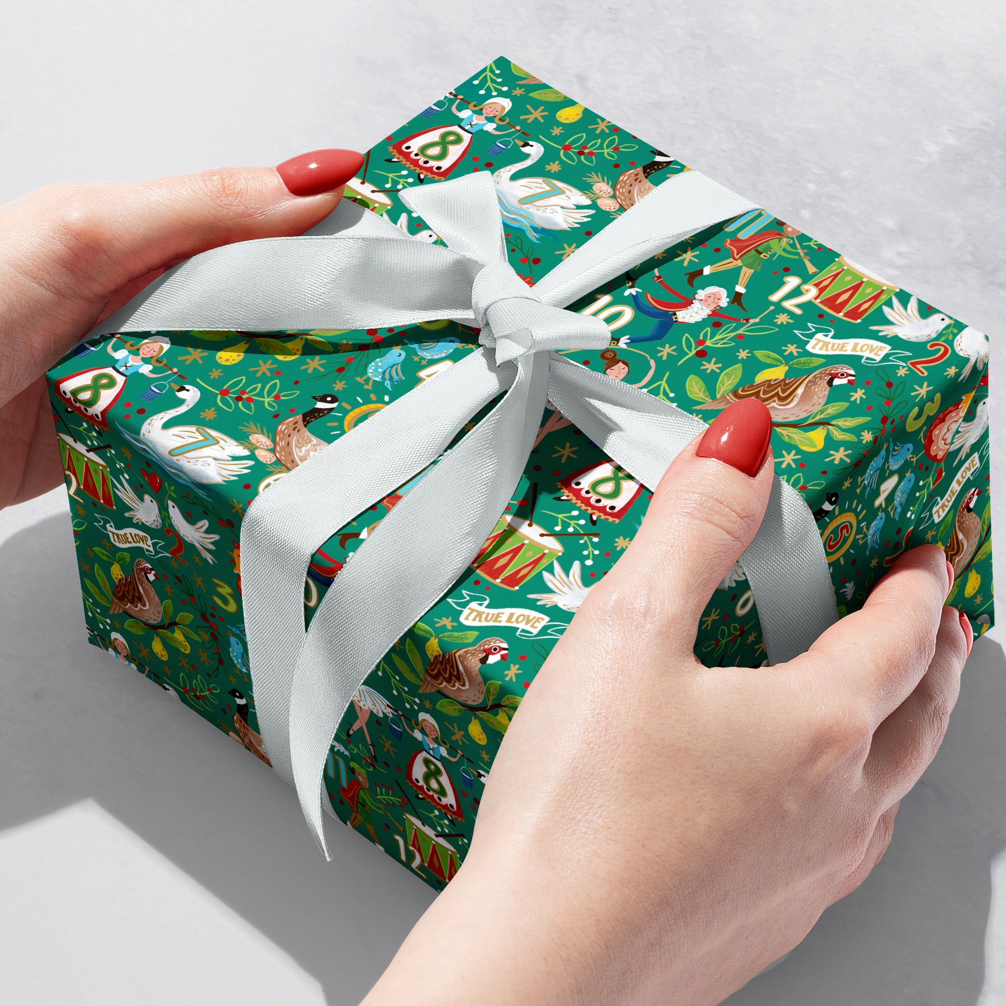 12 Days of Christmas Jumbo Holiday Gift Wrap, 2 Rolls – Allport