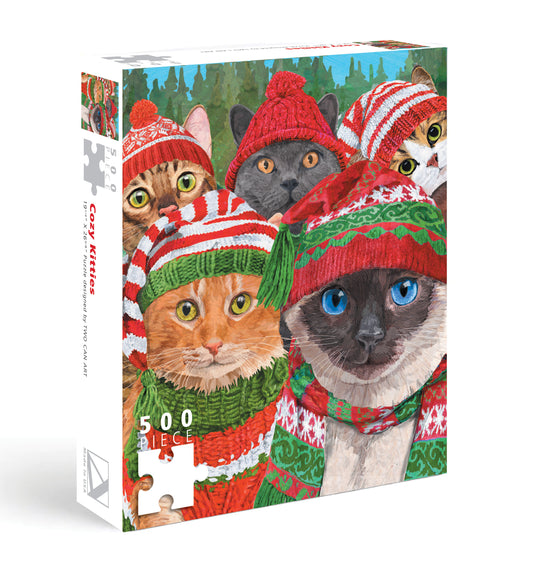 Cozy Kitties Holiday Puzzle - 500pc