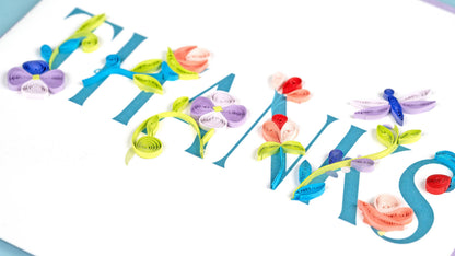 Quilled Garden Thank You Card
