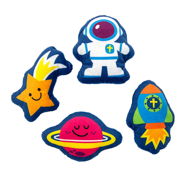 Mini Outer Space Plush Toys, Set of 4