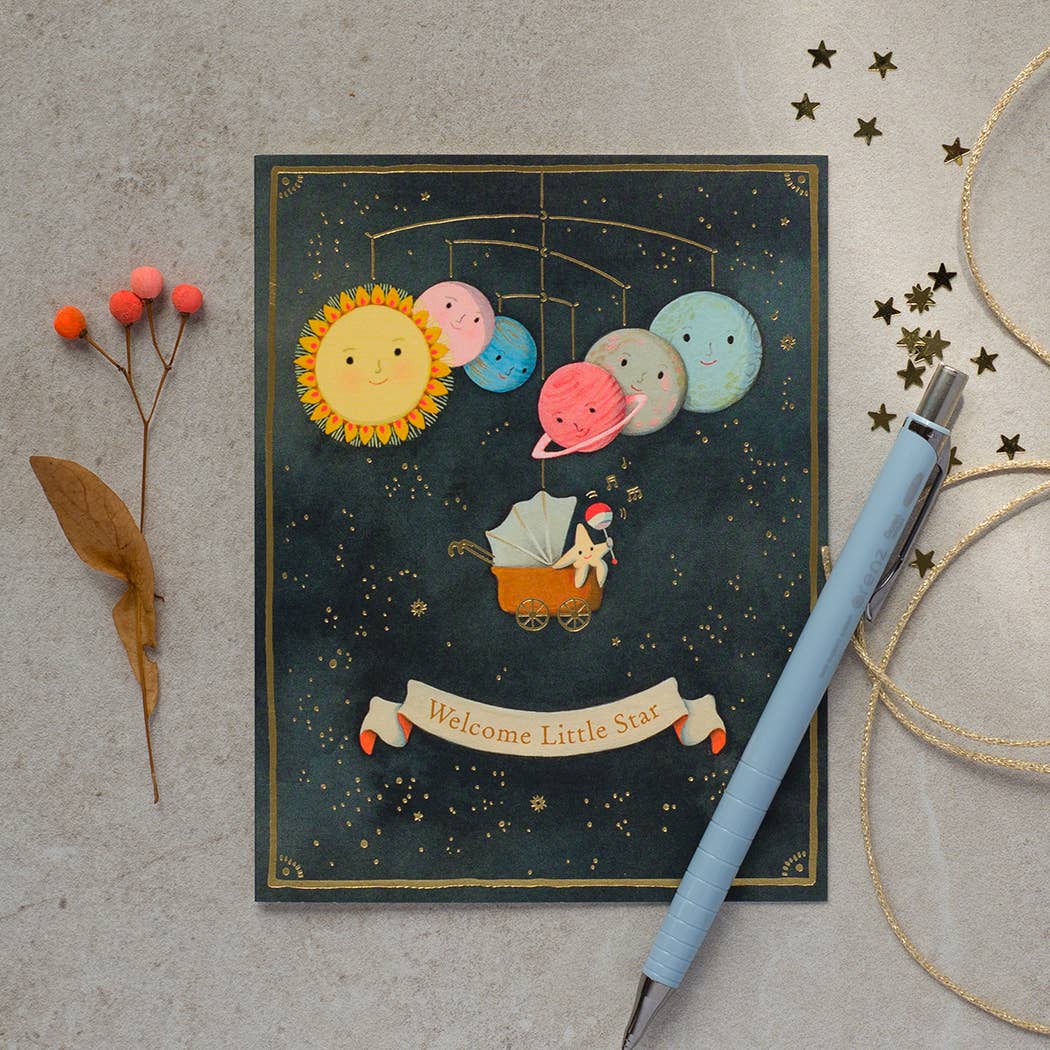 Solar System New Baby Card