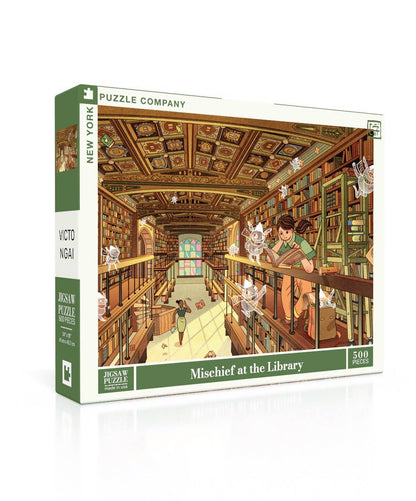 Mischief at the Library 500 Piece Puzzle