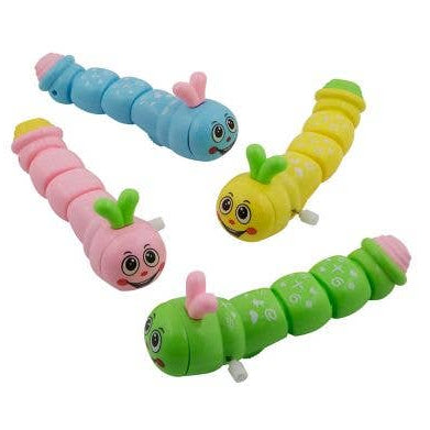 Wind-Up Wiggling Caterpillars, Set of 4