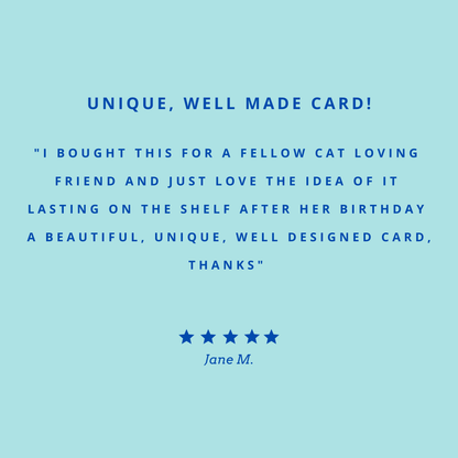 Black & White Cat Blank Pop Out Card