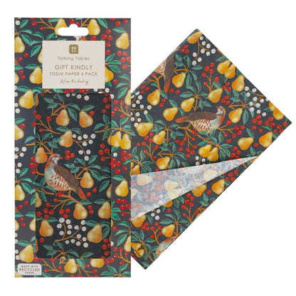 Partridge & Pear Holiday Tissue Paper