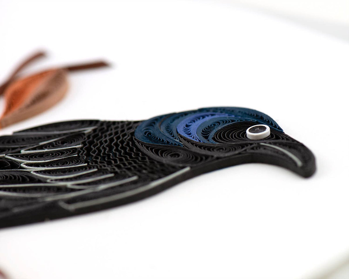 Quilled Raven Card