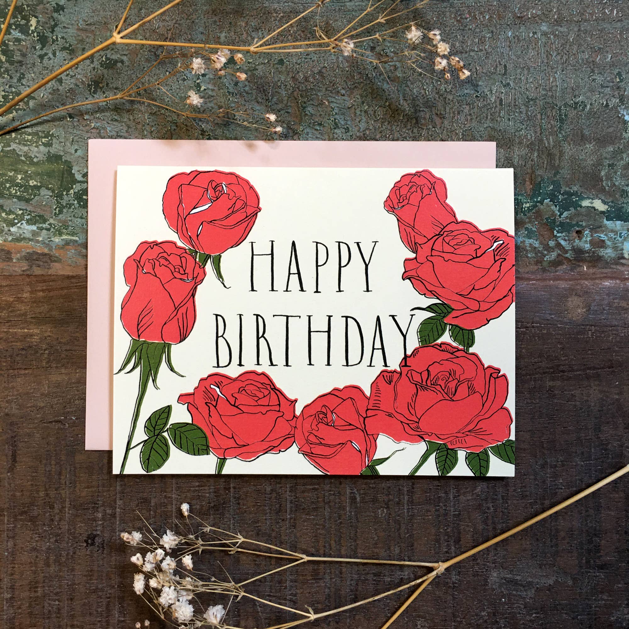 Red Roses Birthday Card – Allport Editions