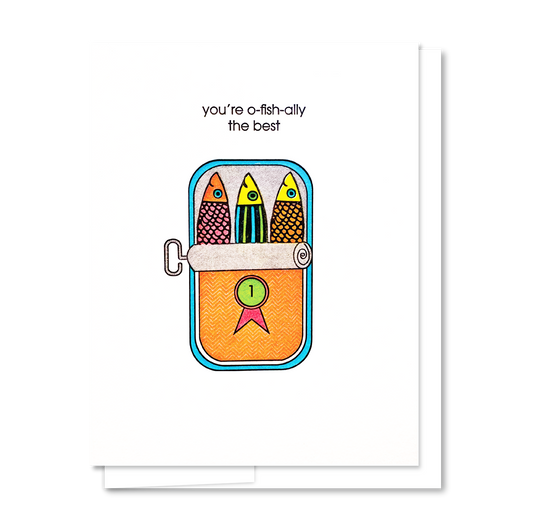 O-fish-ally the Best Sardines Thank You Card