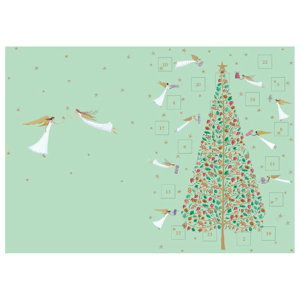 Angel Trees Advent Calendar Card