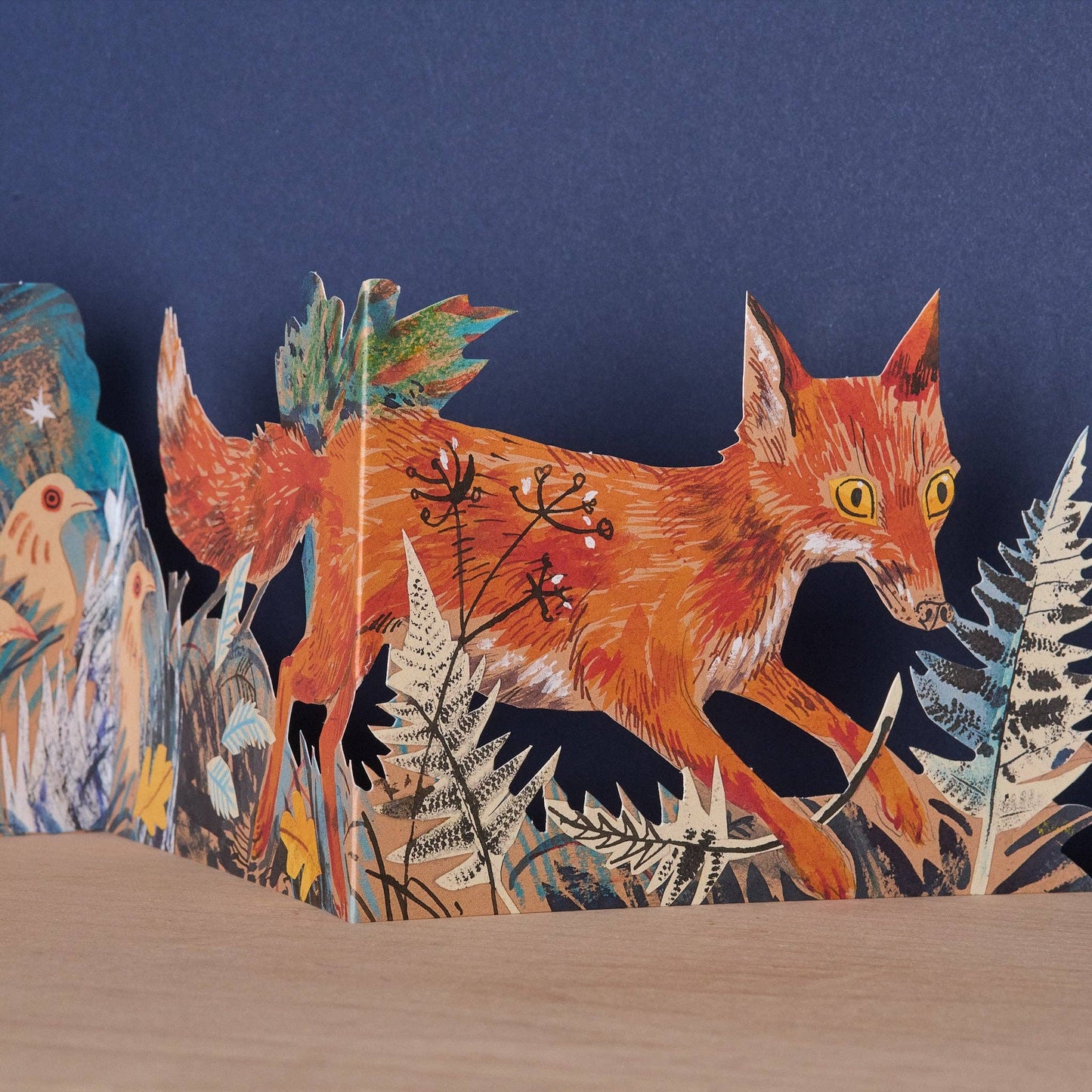 Three Fold Fox Die-Cut Card