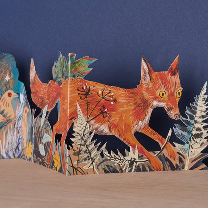Three Fold Fox Die-Cut Card