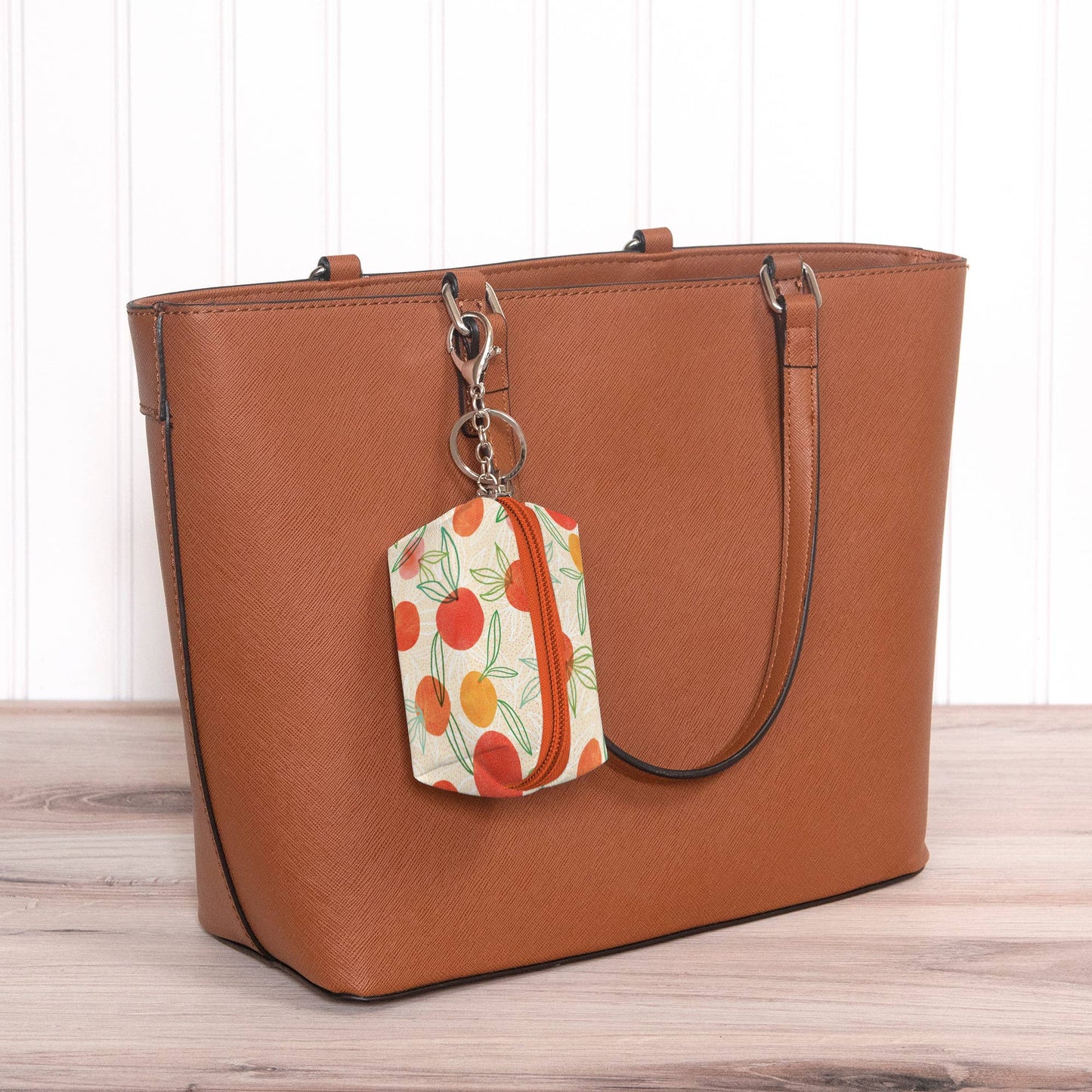 Orange Whimsy Small Key Chain Pouch